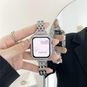 【カバー付き】apple watch バンド キラキラ アップル ウォッチ ステンレス バンド カバー バンド セット